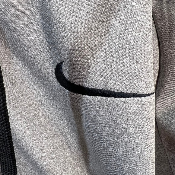 Nike Dri-FIT Mens XL Grey Full Zip Hoodie Heathered Training Jacket 800187-091 - Picture 3 of 8